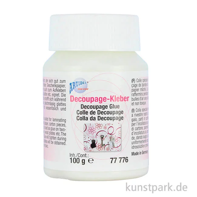 Artikelbild 1 des Artikels “Decoupage-Kleber, Papierleim zum Kaschieren, 100g “
