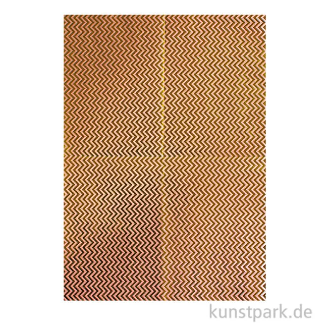 Artikelbild 1 des Artikels “Decoupage Papier - Metallisch Gold Zickzack, 3 Stück “