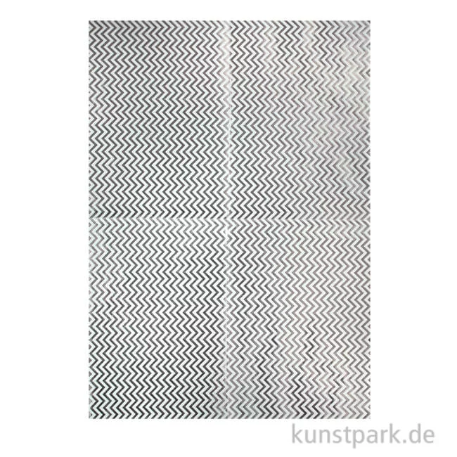 Artikelbild 1 des Artikels “Decoupage Papier - Metallisch Silber Zickzack, 3 Stück “