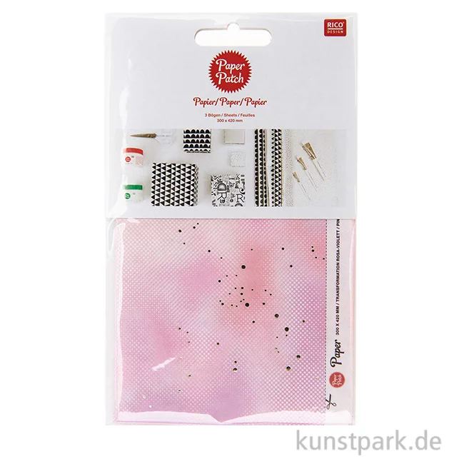 Artikelbild 1 des Artikels “Decoupage Papier - Transformation Rosa-Violett, 3 Stück “