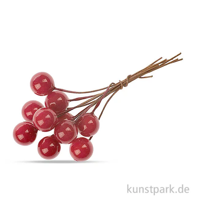 Artikelbild 1 des Artikels “Deko-Beeren am Draht 9 mm - rot, 2 Bund “