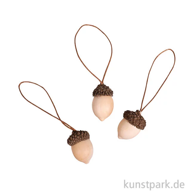 Artikelbild 1 des Artikels “Deko-Eichel mit Hänger - Natur, 2x3,5 cm, 6 Stück “