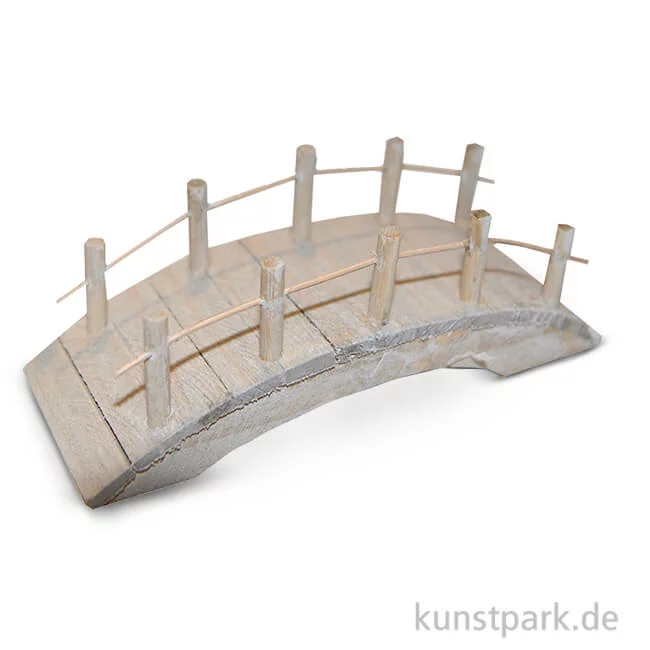 Artikelbild 1 des Artikels “Deko-Holz-Brücke, flach, 10x4x4,5 cm, 1 Stück “