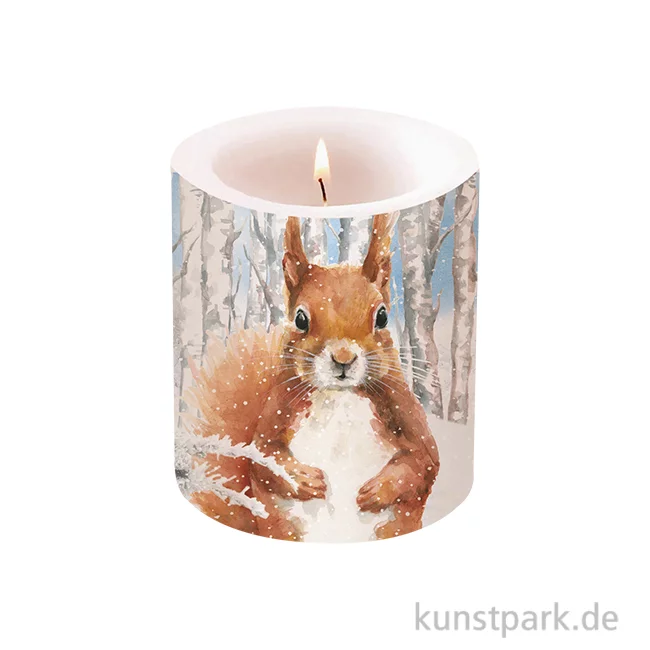 Artikelbild 1 des Artikels “Deko Kerze - Toby, Winter Eichhörnchen, Höhe 9 cm “