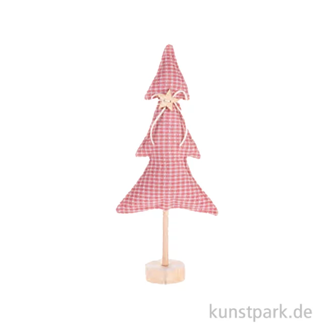 Artikelbild 1 des Artikels “Deko Tannenbaum mit Holzständer, Rosa, 11 x 5 x 2 cm “