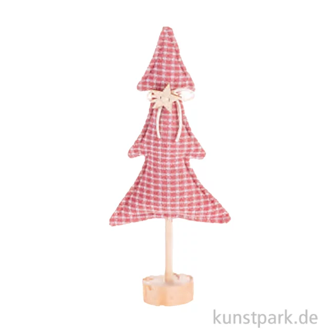 Artikelbild 1 des Artikels “Deko Tannenbaum mit Holzständer, Rosa, 13,5 x 6 x 3,4 cm “