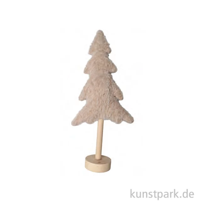 Artikelbild 1 des Artikels “Deko Tannenbaum Plüsch mit Holzständer, Natur, 19 x 8 x 43 cm “