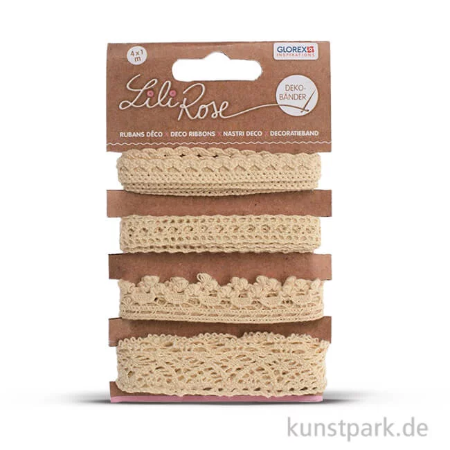 Artikelbild 1 des Artikels “Dekobänder - Spitze beige, 4 x 100 cm “