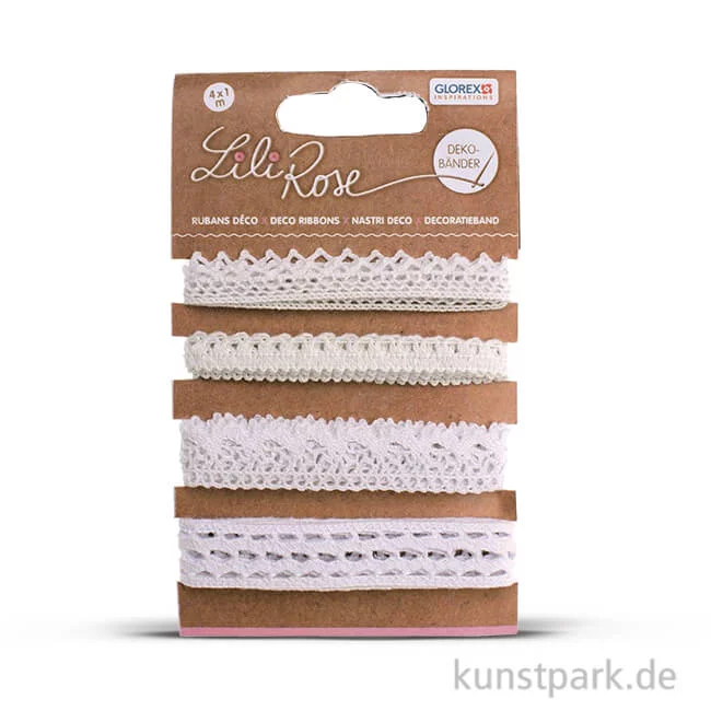 Artikelbild 1 des Artikels “Dekobänder - Spitze weiß, 4 x 100 cm “