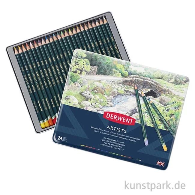 Artikelbild 1 des Artikels “Derwent ARTISTS, 24 Farbstifte im Metalletui “