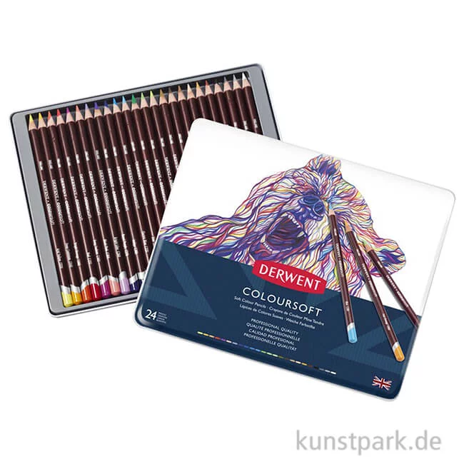 Artikelbild 1 des Artikels “Derwent COLOURSOFT, 24 weiche Farbstifte im Metalletui “