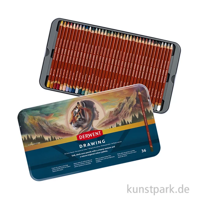 Artikelbild 1 des Artikels “Derwent DRAWING, 36 weiche Sepia-Stifte im Metalletui “