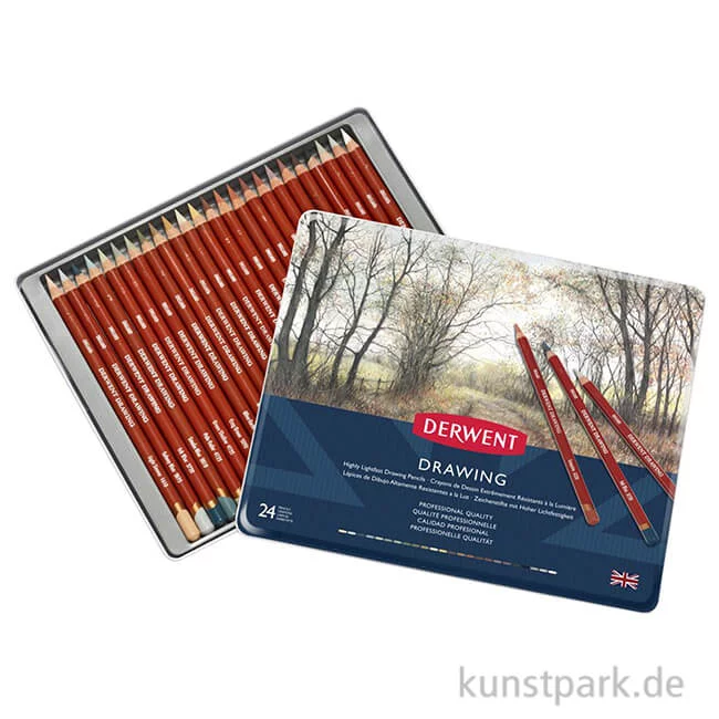 Artikelbild 1 des Artikels “Derwent DRAWING, 24 weiche Sepia-Stifte im Metalletui “