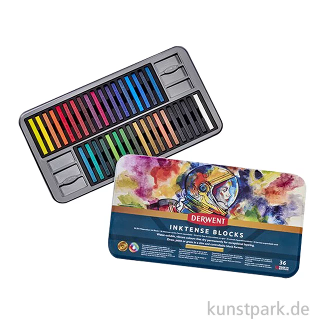 Artikelbild 1 des Artikels “Derwent INKTENSE, 36 Aquarellkreide Blöcke im Metalletui “