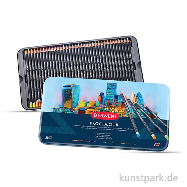 Artikelbild 1 des Artikels “Derwent PROCOLOUR, 36 Farbstifte im Metalletui “