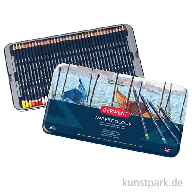 Artikelbild 1 des Artikels “Derwent WATERCOLOUR, 36 Aquarellstifte im Metalletui “