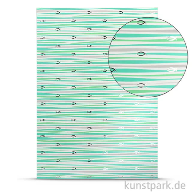 Artikelbild 1 des Artikels “Designkarton Aqua - Türkis-Weiß, DIN A4, 200 g “