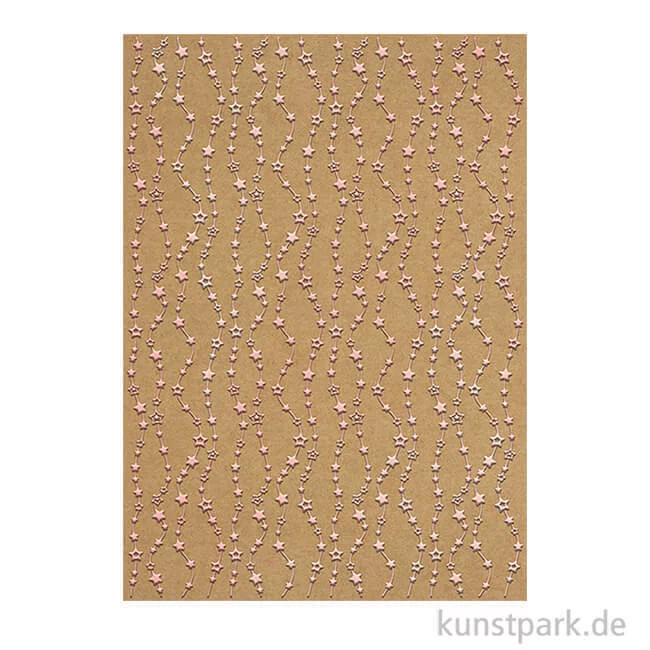 Artikelbild 1 des Artikels “Designkarton aus Kraftpapier Weihnachten, DIN A4, 250g Sterne“