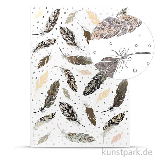 Artikelbild 1 des Artikels “Designkarton Fancy - Feder, DIN A4, 200g “