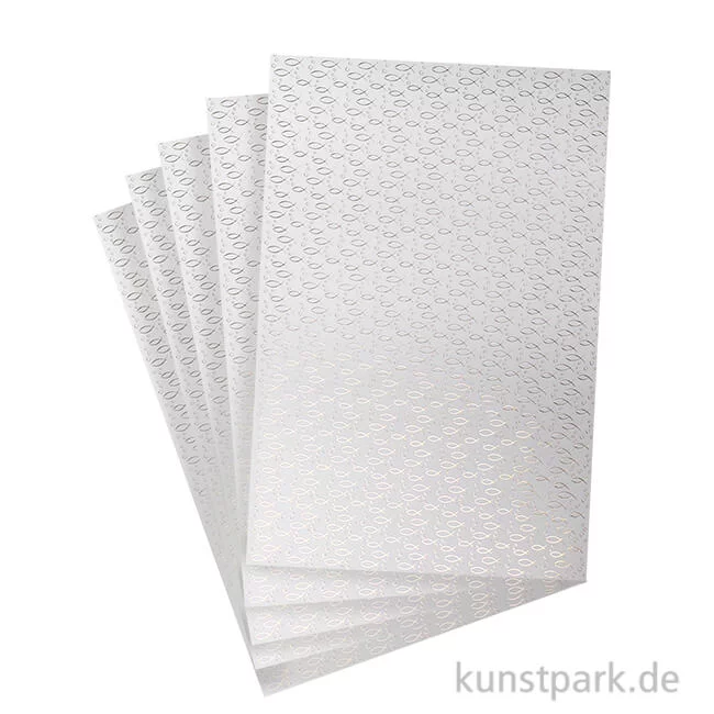Artikelbild 1 des Artikels “Designkarton Gold - Christliche Fische, DIN A4, 5 Blatt, 200g “