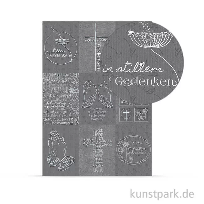 Artikelbild 1 des Artikels “Designkarton Kondolenz - In stillen Gedenken, DIN A4, 200 g “
