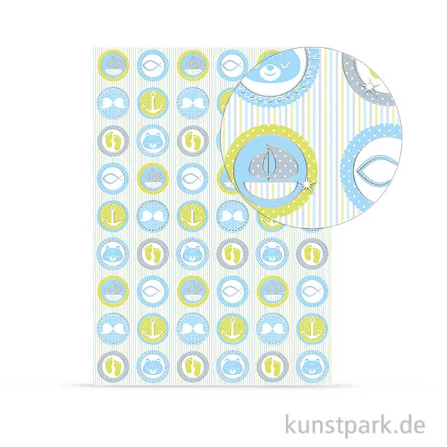 Artikelbild 1 des Artikels “Designkarton Meine Taufe - Jungen Symbole, DIN A4, 200 g “