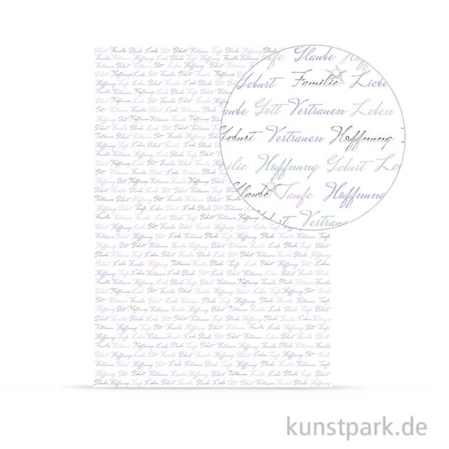 Artikelbild 1 des Artikels “Designkarton Meine Taufe - Mädchen Schriften, DIN A4, 200 g “