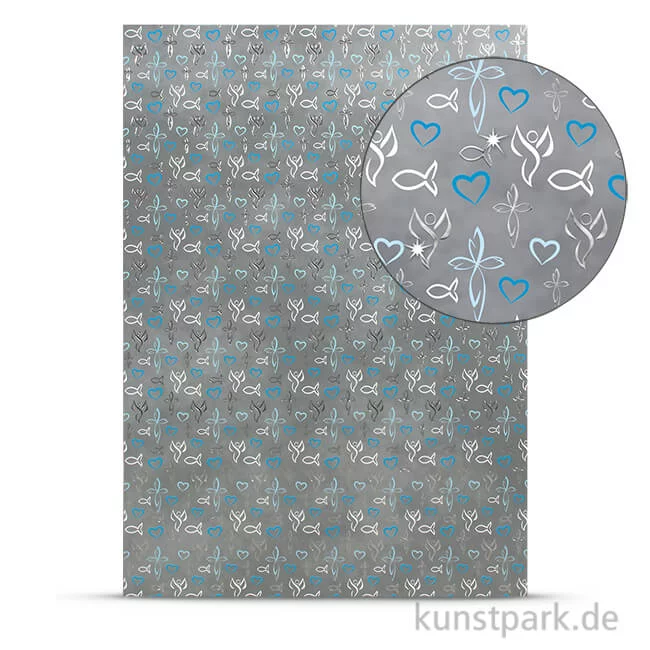 Artikelbild 1 des Artikels “Designkarton Religion - Grau-Blau, DIN A4, 200 g “