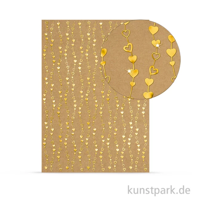 Artikelbild 1 des Artikels “Designkarton Selection - Herzen gold, DIN A4, 250 g “