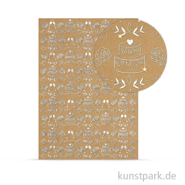 Artikelbild 1 des Artikels “Designkarton Selection - Hochzeit silber, DIN A4, 250 g “