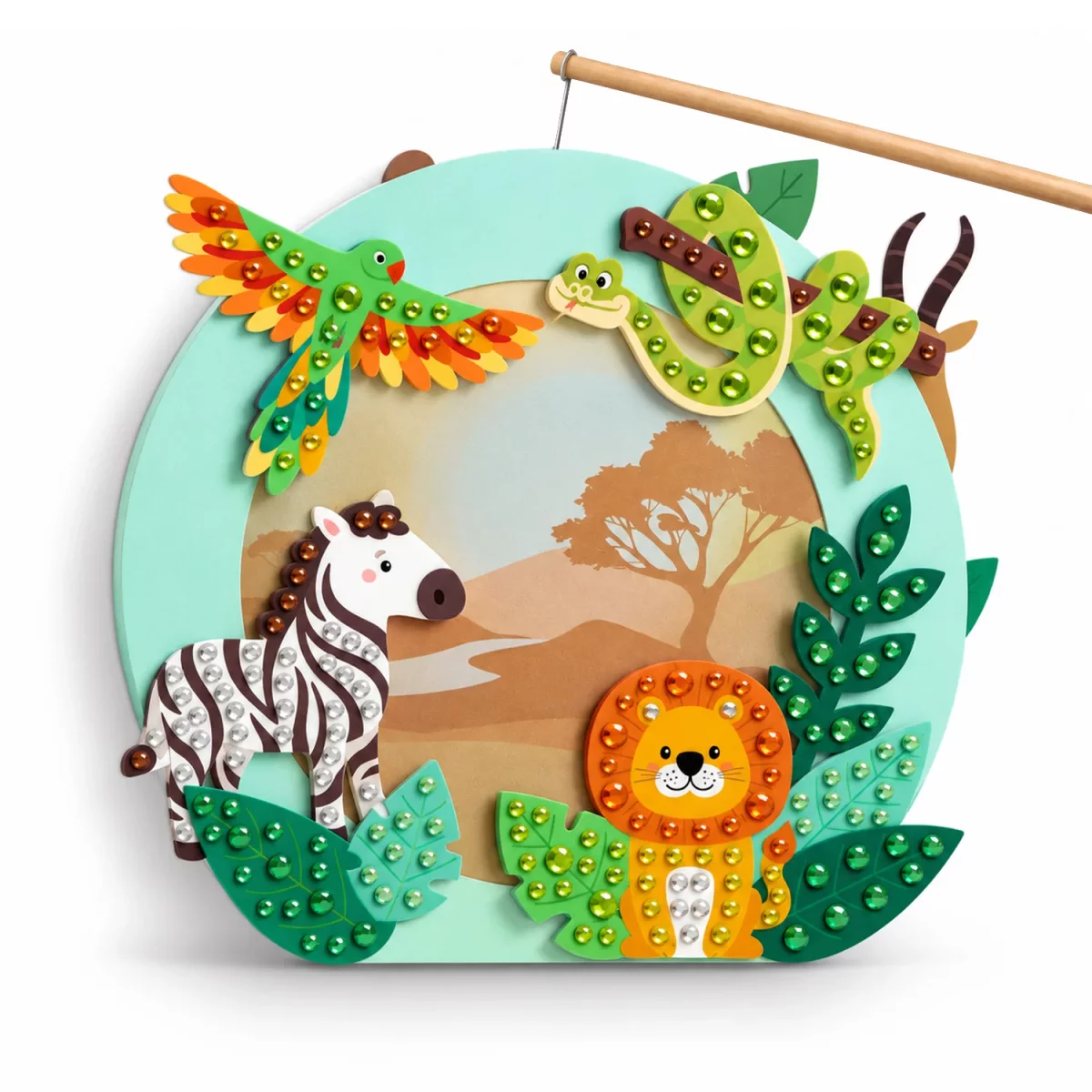 Artikelbild 1 des Artikels “Diamond Painting - Laternen-Bastelset - Safaritiere “
