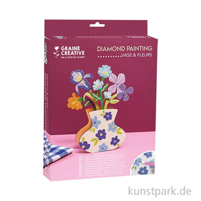 Artikelbild 1 des Artikels “Diamond Painting Set - Blumenvase, Blau “