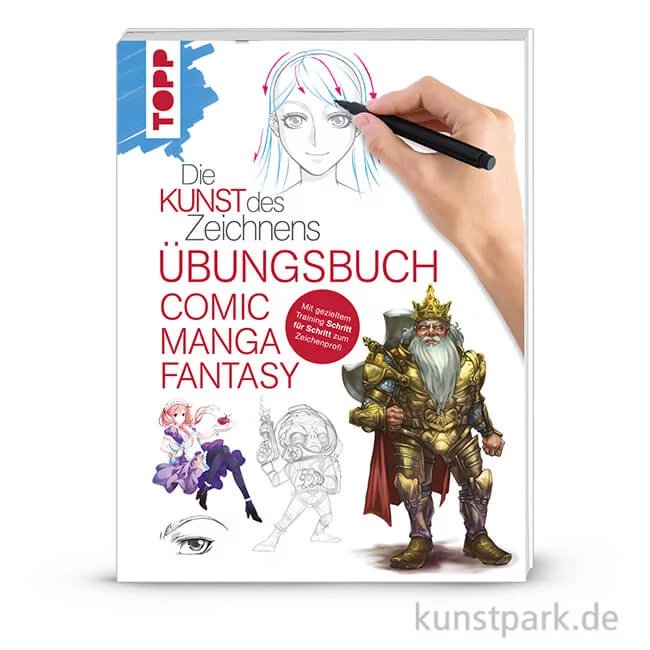 Artikelbild 1 des Artikels “Die Kunst des Zeichnens - Comic Manga Fantasy Übungsbuch, Topp Verlag “