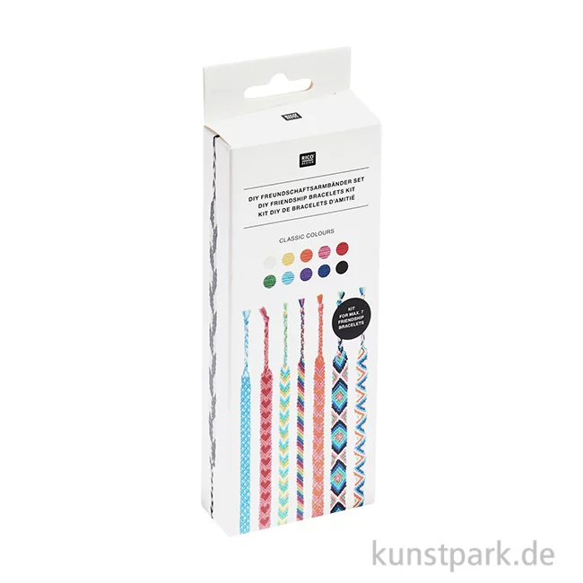 Artikelbild 1 des Artikels “DIY Freundschaftsarmbänder Set, Classic Colours, 10 x 8 m Garn “