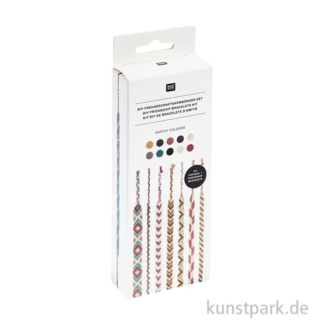 Artikelbild 1 des Artikels “DIY Freundschaftsarmbänder Set, Earthy Colours, 10 x 8 m Garn “
