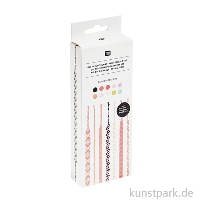 Artikelbild 1 des Artikels “DIY Freundschaftsarmbänder Set, Fashion Colours, 10 x 8 m Garn “