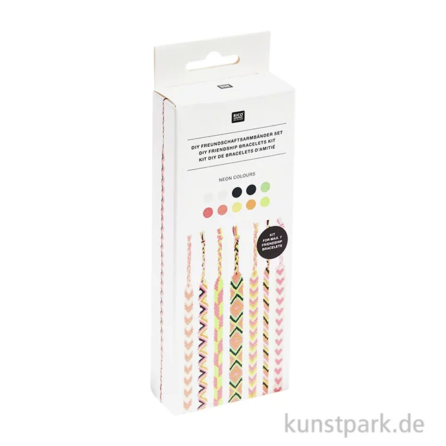 Artikelbild 1 des Artikels “DIY Freundschaftsarmbänder Set, Neon Colours, 10 x 8 m Garn “