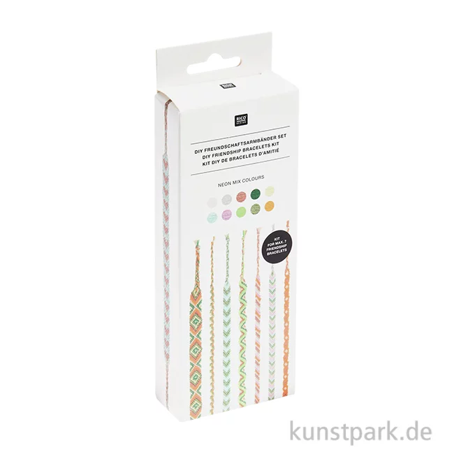 Artikelbild 1 des Artikels “DIY Freundschaftsarmbänder Set, Neon Mix, 10 x 8 m Garn “