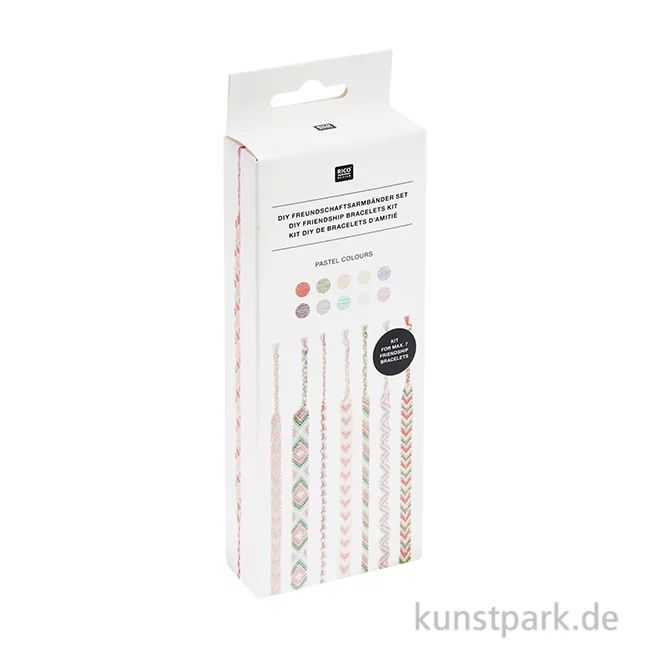 Artikelbild 1 des Artikels “DIY Freundschaftsarmbänder Set, Pastel Colours,10 x 8 m Garn “