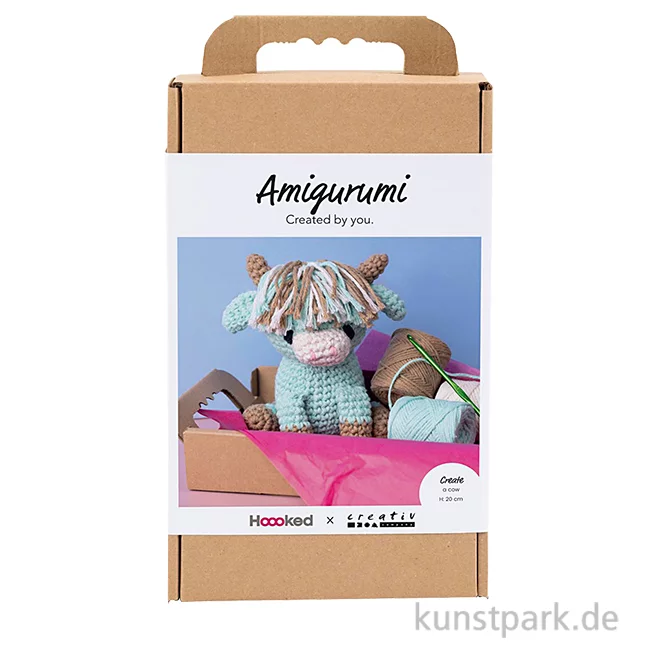 Artikelbild 1 des Artikels “DIY Häkelset - Amigurumi Kuh, Beige, Mint “