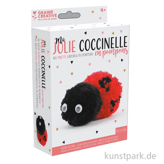 Artikelbild 1 des Artikels “DIY Pompon Bastelset - Marienkäfer “