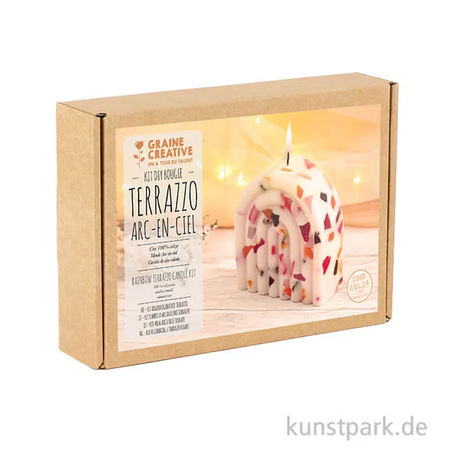 Artikelbild 1 des Artikels “DIY Set - Kerze mit Terrazzo in Regenbogenform “