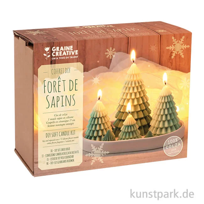 Artikelbild 1 des Artikels “DIY Set - Kerzen Tannenwald mit Keramikschale “
