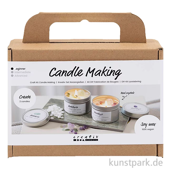 Artikelbild 1 des Artikels “DIY Set Kerzengießen - Sojawachskerzen mit Kristallen “
