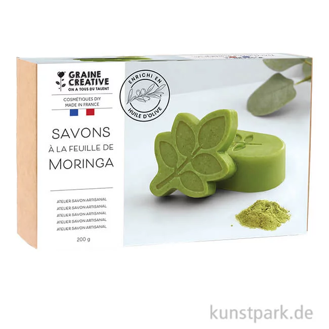 Artikelbild 1 des Artikels “DIY Set - Olivenseifen mit Moringa Blättern “