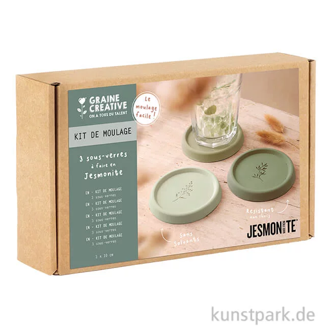 Artikelbild 1 des Artikels “DIY Set - Untersetzer gießen mit Jesmonite AC100 + Zubehör, Floral “