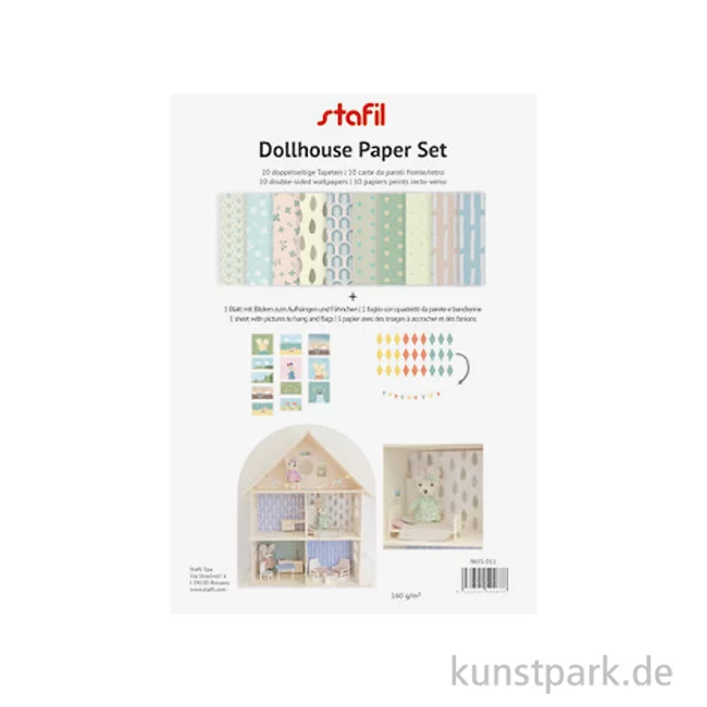 Artikelbild 1 des Artikels “Dollhouse Paper Set, Puppenhaus Tapeten, A4, 10 Blatt “