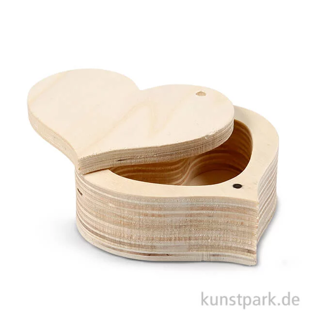 Artikelbild 1 des Artikels “Dose Herzform aus Holz mit Twistdeckel, Dm 9 cm “