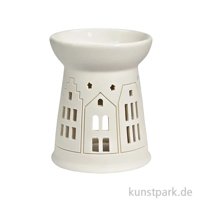 Artikelbild 1 des Artikels “Duftlampe Haus Dekor aus Porzellan, Weiß, 10 x 12 x 10 cm “