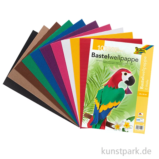 Artikelbild 1 des Artikels “E-Wellpappe zum Basteln, 25 x 35 cm, 10 Blatt farbig sortiert “